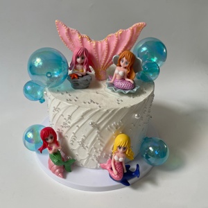 Decorazione per <span class=keywords><strong>Torta</strong></span> a Tema Sirena, Popolare Topper per <span class=keywords><strong>Torta</strong></span> di Compleanno per Ragazze - Product Image 5