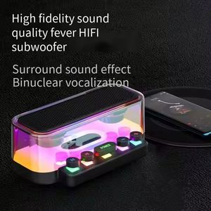ลำโพงซับวูฟเฟอร์ไร้สายคุณภาพสูง HiFi LED RGB ลำโพงคู่ รองรับ TF/FM/AUX/BT สำหรับเล่นเกม ปาร์ตี้ ใช้ในบ้าน คอมพิวเตอร์ รุ่น Z6 - Product Image 5