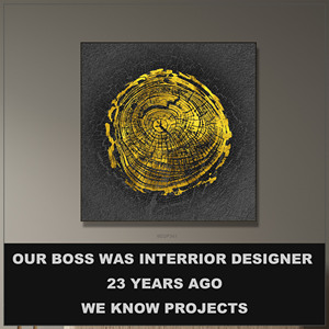 Pintura al Óleo 100% Pintada a Mano con Lámina Dorada sobre Lienzo, Pintura al Óleo Abstracta Moderna, Arte de Pared en Lienzo - Product Image 2