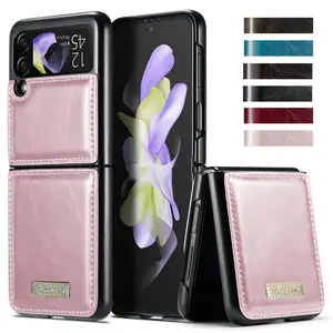 CaseMe Pink Girls Mobile Phone Cases for Samsung Galaxy Z Flip 4 3 2 Leather Case Fold Strong Quality for iPhone 14 Pro Max Case