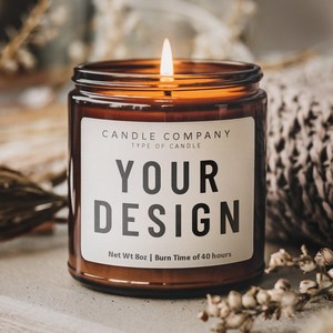 Velas Aromáticas Navideñas en Frascos de Vidrio Ámbar OEM para el Hogar, Regalos Cálidos para Mujeres/Hombres - Product Image 3