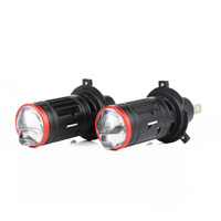 Ampoule de phare LED de voiture T06 H4 à lentille de projecteur, 45W 12000LM 6500K, faisceau Hi/Lo avec ventilateur, excellent rapport qualité-prix