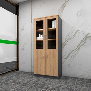 Librería Moderna y Sencilla de Madera con Puerta de Vidrio - Product Image 1