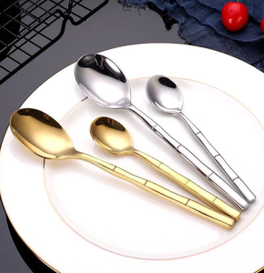 Juego de Cubiertos DF1110, Cuchara de Mesa, Acero Inoxidable, Mango con Forma de Bambú, Buena Venta - Product Image 4