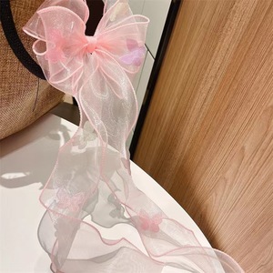 Diademas con lazo para niñas, pinzas para el cabello, pasadores con cinta larga, accesorios para el cabello con cinta trenzada estilo princesa para niñas pequeñas - Product Image 3