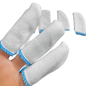 Allesd 3.0Cm Werkplaats Vingertoppen Bescherming Veiligheidsvoorzieningen Witte Kleur Vingerbedden 100% Katoenen Werkende Vingerhoes - Product Image 5