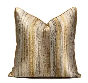 Luxus Golden Sofa Kissen bezug für Wohnzimmer Modern Grey Throw Kissen bezug für Euro Dekoration 20x20 Rechteck Kissen bezug