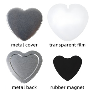 Imán de Refrigerador con Foto Personalizable en Forma de Corazón, Impresión Digital Ecológica de 57*53mm, Recuerdos Personalizables para San Valentín, Bodas <span class=keywords><strong>y</strong></span> Fiestas - Product Image 4