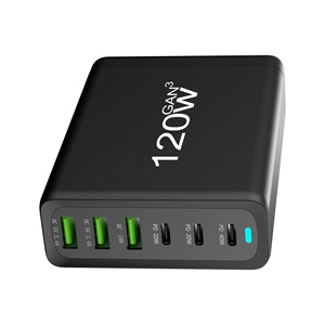 Gan 120W Oplader 6 Poorten Usb Type C Pd Oplader Snel Opladen 3.0 Usb Bureaublad Oplader 120W Voor Slimme Mobiele Telefoon - Product Image 6