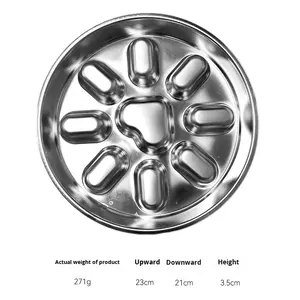 Kalınlaştırılmış 304 Paslanmaz Çelik Çevre Dostu Sağlam Köpek Mama Kabı Kaymaz Evcil Hayvan Yavaş Besleyici Boğulmayı Önleyici Seyahat Kullanımı Köpek Mama Kabı - Product Image 6