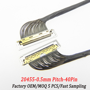 Aangepaste 40-pins 0,5 mm 20455 connector PTFE LVDS-kabel, hoogtemperatuur displaykabel met treklip voor industriële LCD-moduleassemblage - Product Image 1