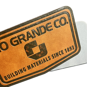 Neuheit: Personalisierte PU-Leder-Abzeichen mit Geprägtem Logo für Hüte und Kleidung, Kunstleder-Patches - Product Image 5