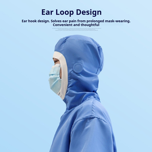 Camisa de Trabajo de Manga Corta Antiestática de Grado Alimenticio, Protección ESD, Bata Desechable de Cuello Redondo No Tejida para Fábricas de Procesamiento de Alimentos - Product Image 3