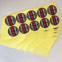 Autocollant Transparent en or Rose avec impression circulaire, étiquette adhésive en Pp Rose