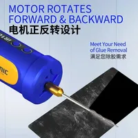 Détachant de colle OCA électrique MECHANIC IR18, 8 vitesses réglables, avec lampe LED, meuleuse multifonctionnelle, outils de rotation pour écran de téléphone