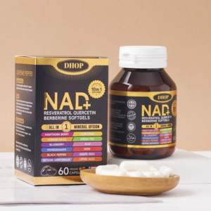 Suplemen NAD+ Kapsul Nikotinamida Adenin Dinukleotida dengan Resveratrol untuk Metabolisme Energi, Kesehatan Seluler, dan Anti-penuaan - Product Image 1