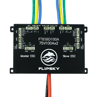 FLYPSKY 14~84V FT85BD ESC Dual con Carcasa de Aluminio SIN VESC con Luces y Bocina para Patinetes Eléctricos, Bicicletas Eléctricas, Motocicletas Eléctricas y Robótica