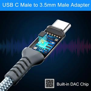 Dajiang OEM Tùy Chỉnh USB C Headphone Dây Phụ Trợ Loại C Để <span class=keywords><strong>3.5Mm</strong></span> Nam Âm Thanh Cáp Cho Điện Thoại Di Động - Product Image 3