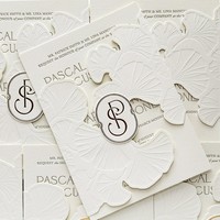 Invitation d'événement de luxe sur mesure de style français |   Invitation pour dîner d'affaires d'entreprise