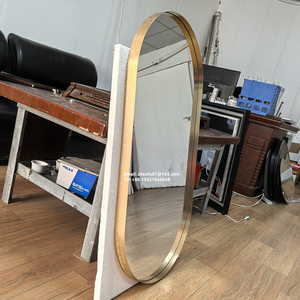 <span class=keywords><strong>Marco</strong></span> grande <span class=keywords><strong>de</strong></span> aluminio dorado, estilo <span class=keywords><strong>de</strong></span> decoración artística redonda, espejo decorativo montado en la <span class=keywords><strong>pared</strong></span>, espejo ovalado cuadrado <span class=keywords><strong>de</strong></span> círculo profundo para sala <span class=keywords><strong>de</strong></span> estar - Product Image 5