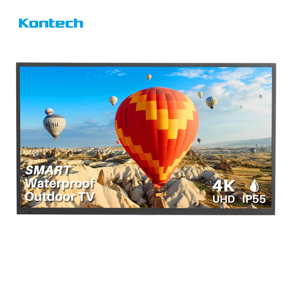 Oem Odm 1500Nits 4K Ip65 Outdoortv Waterdicht Tv Buiten Reclame Tv-Scherm Met Android Systeem Outdoor Display Tv