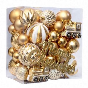 Adornos Colgantes de Bolas de Navidad Artificiales Personalizadas con Diseño Colorido, Bolas de 6 cm, Juego de Regalo, Decoración Navideña, Material HIPS - Product Image 1