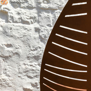 Silla Hueca Moderna de Acero Corten con Diseño de Vetas de Hoja, Resistente al Óxido, Mueble de Exterior de Alta Gama para Jardín, Taller, Patio y Paisajismo - Product Image 3