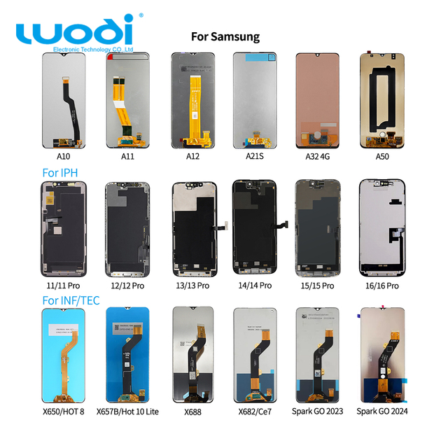 Mobile Phone Lcd Screen Part Repair for Samsung Iphone Tecno Redmi Honor Oukitel Infinix Motorola Itel ZTE T-Mobile Wholesale