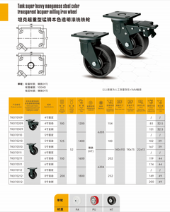 Высоконагрузочные колеса для тяжелых условий эксплуатации до <span class=keywords><strong>2</strong></span> тонн, 6/8 дюймов, с фиксированным и поворотным механизмом - Product Image 4