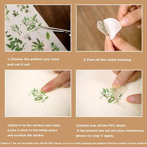 Pegatinas de Transferencia por Frotamiento Personalizadas, Impresas con UV, Ecológicas, Resistentes al Agua, con Diseños de Flores, Plantas, Hongos, Mariposas y Bayas, Paquete de 10 Hojas - Product Image 4