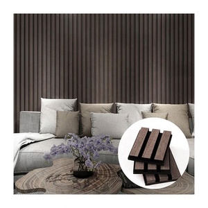 Akupanel Slat Wood <b>MDF</b> Oak Veneer Soundproof Wall <b>Panels</b> Modern Easy-to-Install <b>Decor</b> Commercial Household Waterproof Fireproof - Product Image 5
