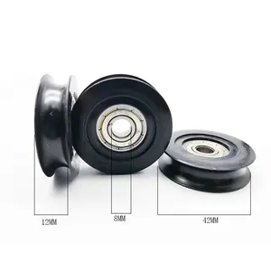 Nylon/Metal Pulley Wheel Ball Bearing manufacturer U V H Groove Sliding Door Window Roller
