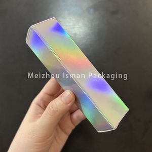 ISMAN Boîte de gloss à lèvres prête à être expédiée W27 H115mm Rose Blanc Noir Or Emballage en papier holographique Vente en gros Marque privée Pro - Product Image 3
