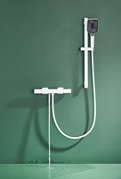 Robinet de baignoire chaude et froide à corps en cuivre gris Gun Gold Baignoire de douche réglable à suspension murale latérale Douche noire