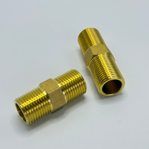 Hexagone en laiton haute pression Long <span class=keywords><strong>BSPP</strong></span>/G filetage mâle raccords de mamelon longs plomberie pour l'application de gaz d'huile d'eau - Product Image 1