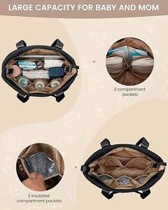 Nuovo arrivo impermeabile 15.6 pollici da viaggio piumino Tote Bag per pannolini con fasciatoio ciuccio - Product Image 4