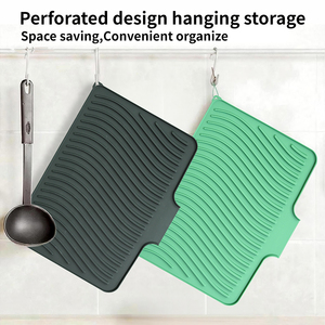 Silicone Drain Pad Non-Slip Dish Drying Mat Thickened Sink Organizer for Kitchen Counter Bowl Cup Tableware <strong>Draining</strong> <strong>Board</strong> - Product Image 5