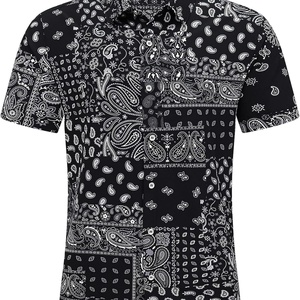 Camisa Hawaiana Vintage sin Mangas con Botones, Estampado Floral Tropical, para Hombre, Verano, Playa, Fiesta, Vacaciones, de Sarga, Anti-UV, Secado Rápido - Product Image 3