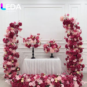 Arreglo de Rosas Artificiales Rosa Intenso LEDA para Camino de Mesa, Arco de Flores para Boda, Decoraciones Florales para Boda - Product Image 5