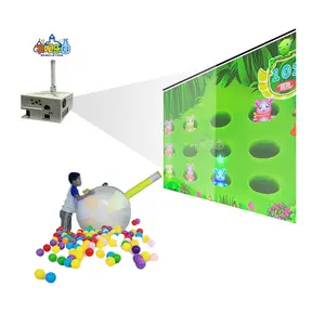 Pelota de juegos de interior suave para niños, equipo de juego de entretenimiento interactivo con proyector de pared