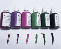 21 couleurs de pigments liquides cosmétiques pour les lèvres, gloss à lèvres, couleurs de rouge à lèvres, pâte colorante, colorant, liquides pour les lèvres verts et violets