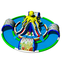 Parc aquatique gonflable sur le thème de l'octopus personnalisé, équipement de parc aquatique, toboggan aquatique, château aquatique, piscine pour enfants, matériau PVC, CE