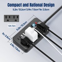 Multiprise portable 10-en-1 avec logo personnalisé, 4 prises, 6 ports USB, protection contre les surtensions, ignifuge, pour la maison, le bureau et le B2B
