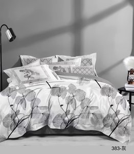 Ensemble de couette moderne 4 pièces pour lit <span class=keywords><strong>Queen</strong></span> <span class=keywords><strong>Size</strong></span>, léger, uni, avec drap-housse, toutes saisons, doux, 100% coton - Product Image 5