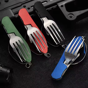 Cuchillo Plegable Portátil de Acero Inoxidable Huyo, Utensilios de Camping, Cubertería para Viajes y Senderismo, Multiherramienta, Estilo Simple para Actividades al Aire Libre - Product Image 1
