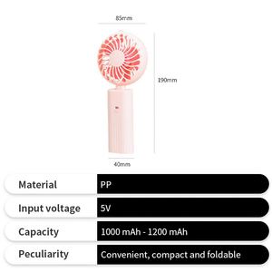 <b>Folding</b> Handheld Green ABS Easy to Store Lightweight Fast Charging FanHandheld Fan with Custom Logo for Women - Product Image 3