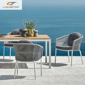 Meubles d'extérieur en rotin, chaises <span class=keywords><strong>de</strong></span> salle à manger rondes, ensembles <span class=keywords><strong>de</strong></span> <span class=keywords><strong>Table</strong></span> d'extérieur en rotin/osier, cuisine moderne pour <span class=keywords><strong>4</strong></span> <span class=keywords><strong>personnes</strong></span>, parc - Product Image 6