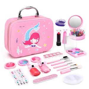 Nieuwe Ontwerp Kinderen Make-Up Sets Accepteren Kleine Bestelling Make-Up Kits Voor Kleine Meisjes Cosmetische Box Kinderen Make-Up Sets