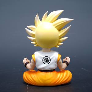 Figura Coleccionable de Goku <span class=keywords><strong>Super</strong></span> Saiyan de DBZ, Estilo Q, con Símbolo de Kame, Gi y Postura Sentada, Perfecta para Fanáticos del Anime y Decoración de Escritorio - Product Image 3