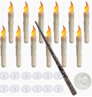 Bougies flottantes avec télécommande magique, bougies suspendues à lumière vacillante chaude, bougies LED sans flamme avec télécommande